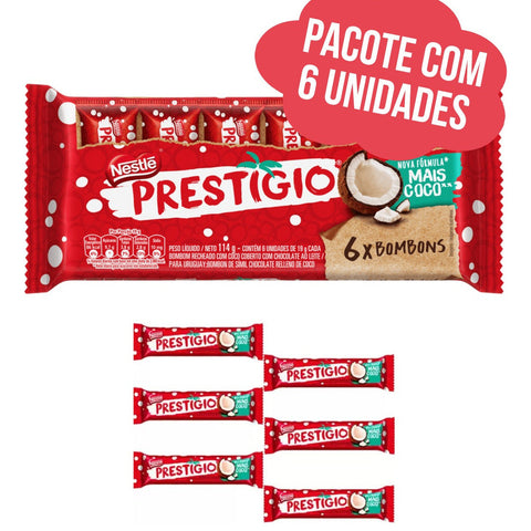 Chocolate Nestlé Prestigio 6un - Pack - 114g