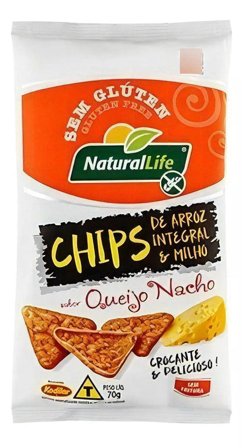 NaturalLife Nacho Cheese Gluten-Free Brown Rice and Corn Chips 70g