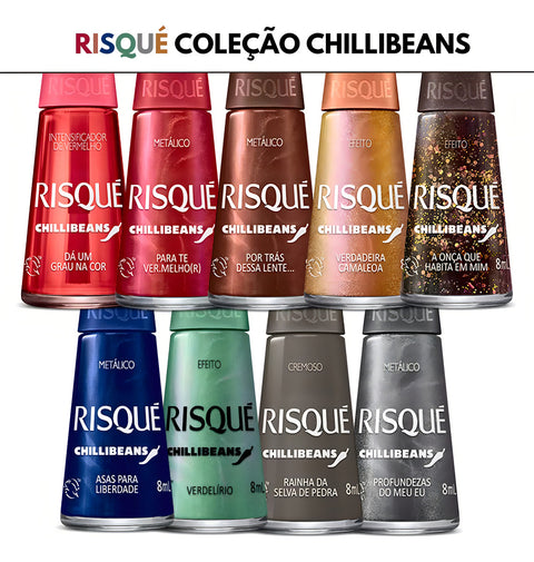 Esmaltes Risque - Kit 9 Coleção Chilli Beans 8ml