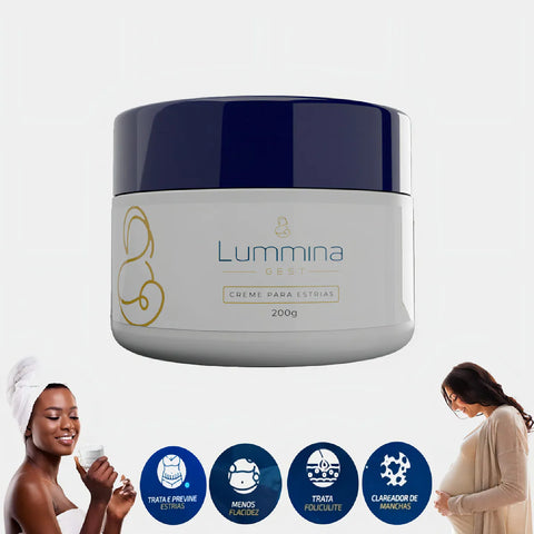 Lummina Gest Cream 200g for Stretch Marks and Cellulite - Jar, Neutral Fragrance