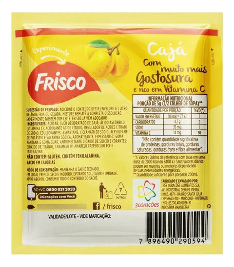 Frisco Cajá Powdered Drink Mix 25g - Pack of 15
