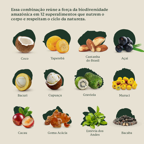 Superfoods Em Pó - Açaí e Camu‑Camu 360g - Vegano - Mahta