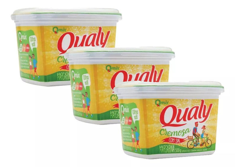 Margarina Qualy Com Sal 500g - Kit 3 - MEUBRASILONLINE