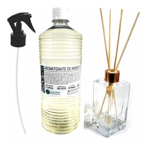 Aromatic Refill 1 Lt + Glass Bottle + Spray Valve