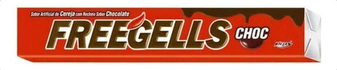 Display Bala Drops Freegells Chocolate - 12 Unids