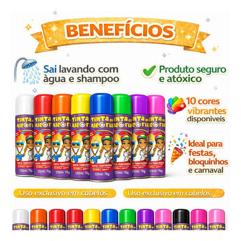 Washable Colored Hair Spray - Unit - Colors