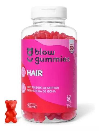 Blow Gummies Hair 60 Dias Framboesa - MEUBRASILONLINE