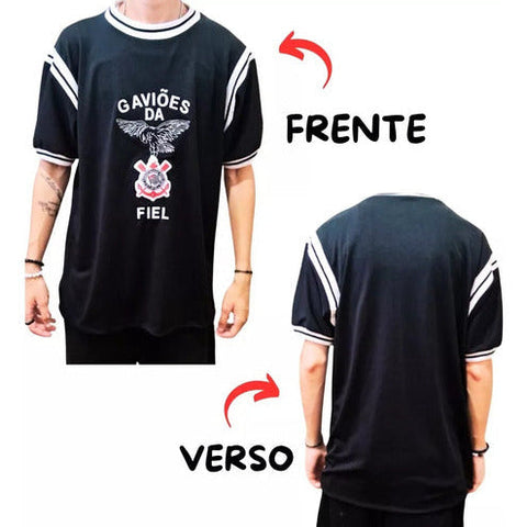 Camisa Gaviões Da Fiel Bordada Camisa Gaviões Preta