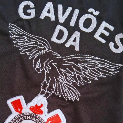 Embroidered Gaviões Da Fiel Shirt Black Gaviões Shirt