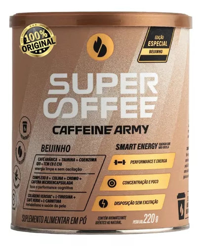 Supercoffee Caffeine Army 220g sabor Beijinho - MEUBRASILONLINE