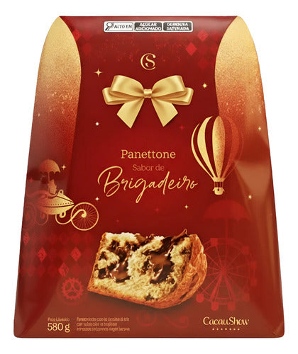 Panetone com Recheio de Brigadeiro 580g da Cacau Show