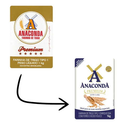 Farinha de Trigo Tipo 1 Anaconda Premium 1kg