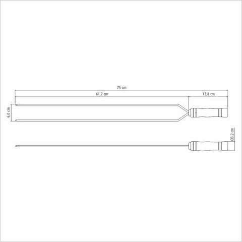 Double Skewer Stainless Steel 75cm - Tramontina