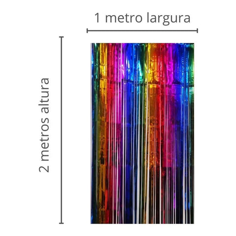 Kit 2 Colorful Curtains + 10 Carnival Decoration Masks