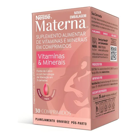 Suplemento Materna Nestlé 30 Capsulas - Vitaminas e Minerais