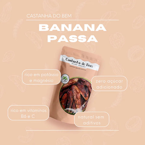 Sugar-Free Dried Bananas - 500g - Castanha do Bem
