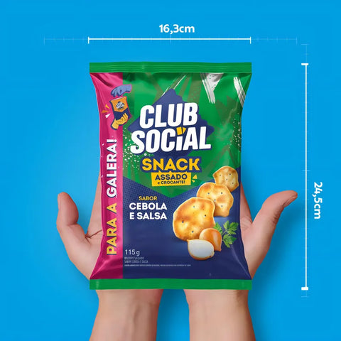Salgadinho Club Social Snack Assado Cebola E Salsa 115g