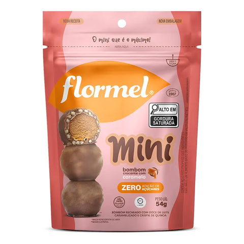 Mini Bombom Mini Caramelo Flormel - 54g
