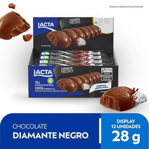 Caixa de Chocolate Diamante Negro Lacta 12x28g