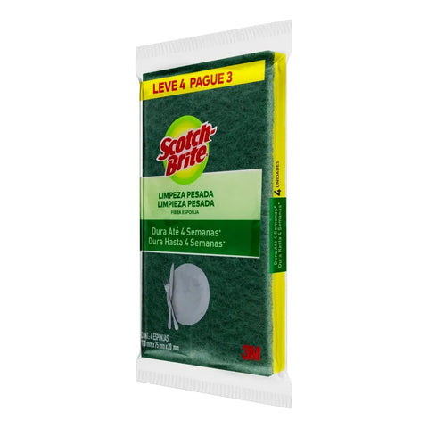 Scotch-Brite 3M Multi-Purpose Yellow Sponge - 4-unit Pack