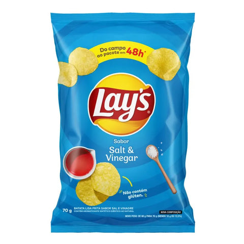 Batata Lay's Sabor Salt&Vinegar 70G