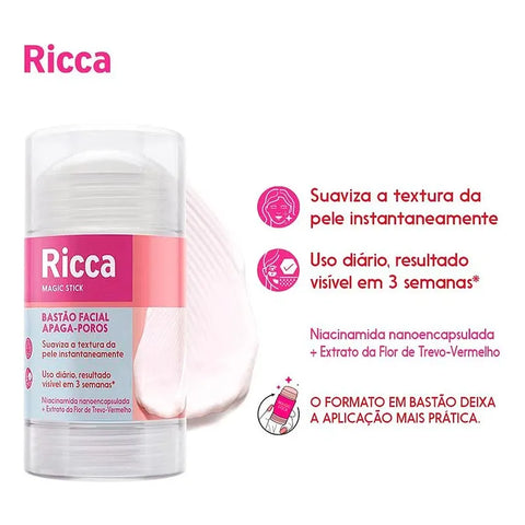 Bastão Facial Apaga-poros Ricca
