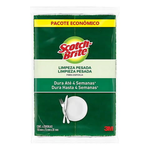 Scotch-Brite 3M Multi-Purpose Yellow Sponge - 4-unit Pack