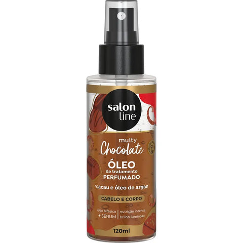 Óleo Bifásico Chocolate Cabelo e Corpo Salon Line 120ml