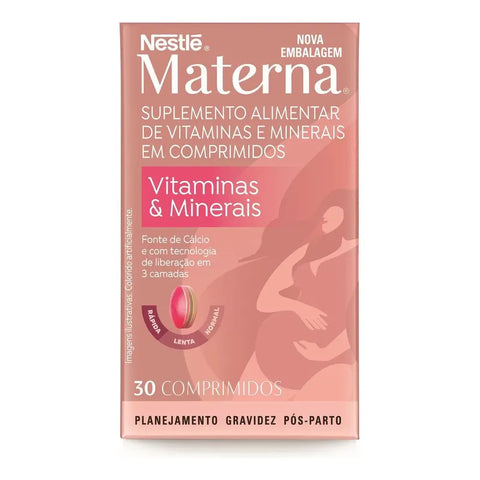 Suplemento Materna Nestlé 30 Cápsulas - Vitaminas y Minerales