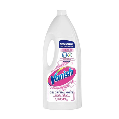 Tira Manchas em Gel Vanish Crystal White 1,5L para Roupas Brancas