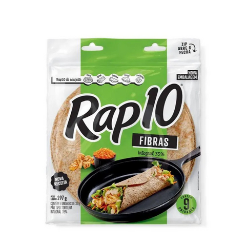 Rap10 Whole Wheat Tortilla Bread 297g
