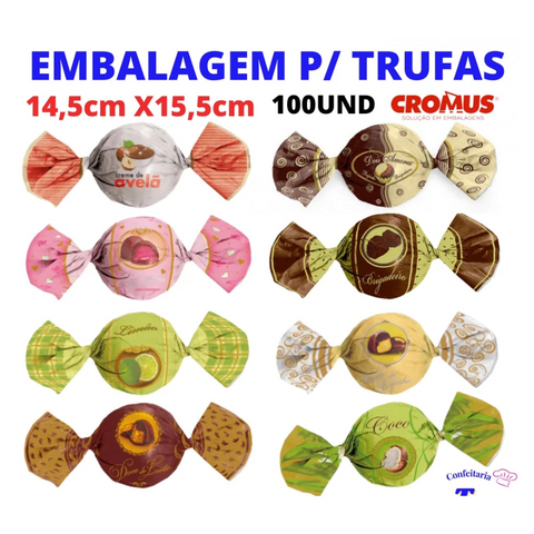 Packaging for Truffles and Bonbons Flavors Cromus /14.5x15.5cm / 100 units
