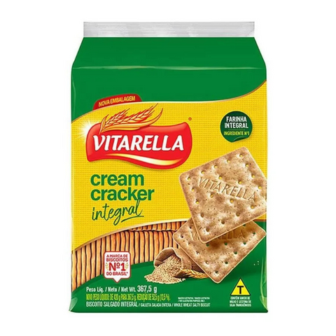 Vitarella Whole Wheat Cream Cracker Biscuits, 367.5g Pack 