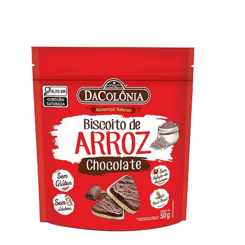 Biscoito de Arroz com Chocolate Zero 50g DaCôlonia