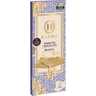 Barra Chocolate Branco 80g - MEUBRASILONLINE