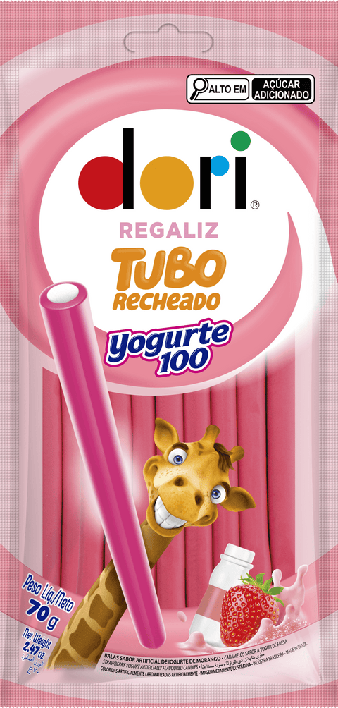Dori 70g Yogurt100 Filled Tube Licorice Candy