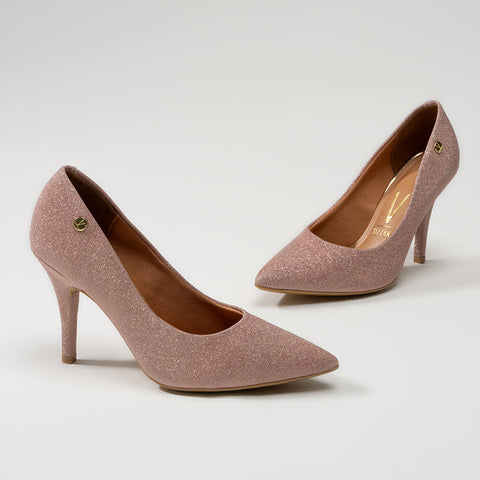 Vizzano 1184-1101 Pointy Toe Pump in Rose Gold Glitter