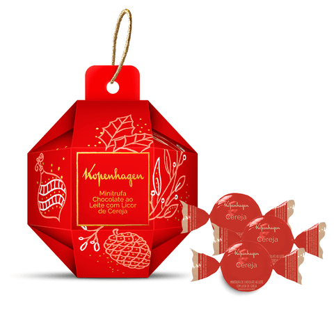 Chocolate Kopenhagen Enfeite Bola Minitrufas Cereja 48G