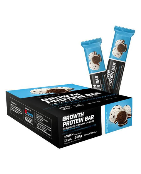 Protein Bar Barra de Proteína- Display C/ 12 Un. Sabor Coookies and cream  - Growth