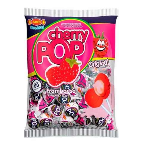 Cherry Pop Chewing Gum Lollipop 700g