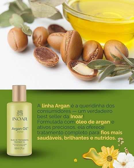 Kit Argan Oil  Shampoo 500ml + Condicionador 500ml Inoar