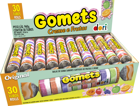 Gummy Candy Tube (Jujube/Gomets) - Dori Fruit Cream 30x32g
