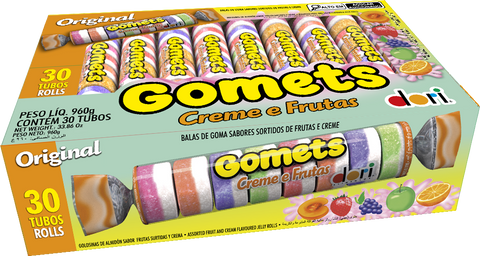 Tube Gum Candy (Jujube/Gomets) - Dori Fruit Cream 30x32g