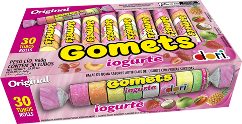 Tube-shaped gummy candy (Jelly beans/Gums) - Dori Yogurt 30x32g