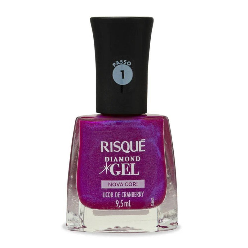 Esmalte Risqué Diamond Gel licor de crenberry 9,5mL - MEUBRASILONLINE