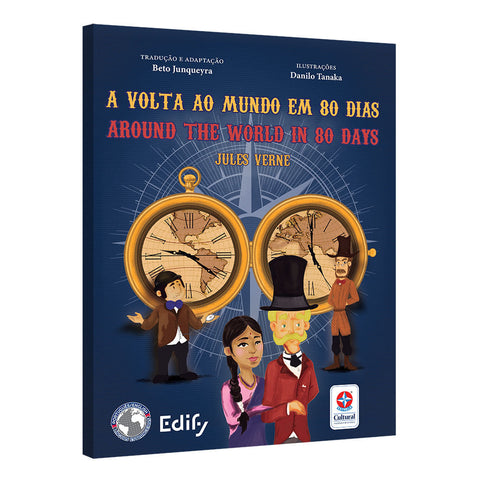 Book Around the World in 80 Days - Bilingual English - Estrela Cultural