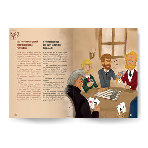 Book Around the World in 80 Days - Bilingual English - Estrela Cultural