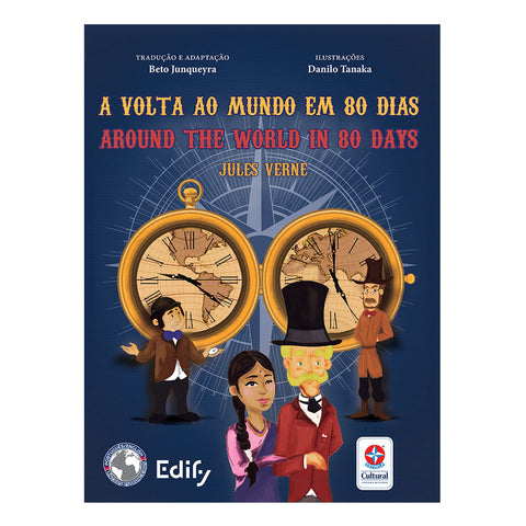 Book Around the World in 80 Days - Bilingual English - Estrela Cultural