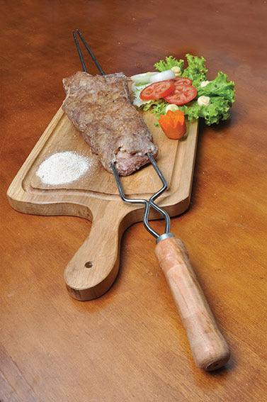 Chrome-Plated Double Skewer 95cm - Mor