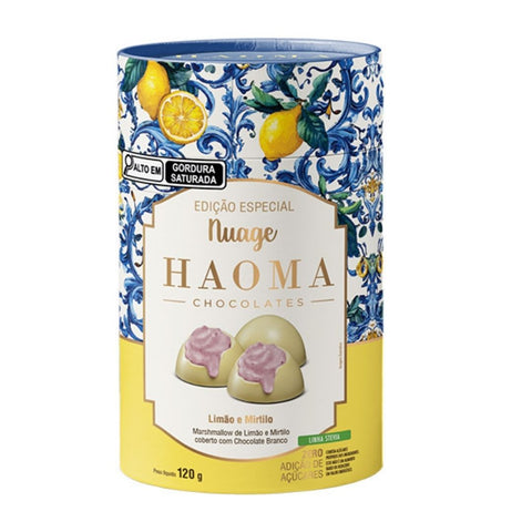 Nuage Lemon and Blueberry with White Chocolate Tin 120g Haoma